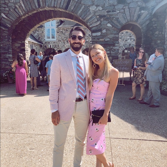 MILLY UMA dress in pink and white - Picture 6 of 6